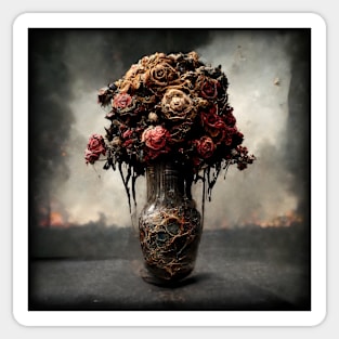 A Still Life of A Dystopian Bouquet Sticker